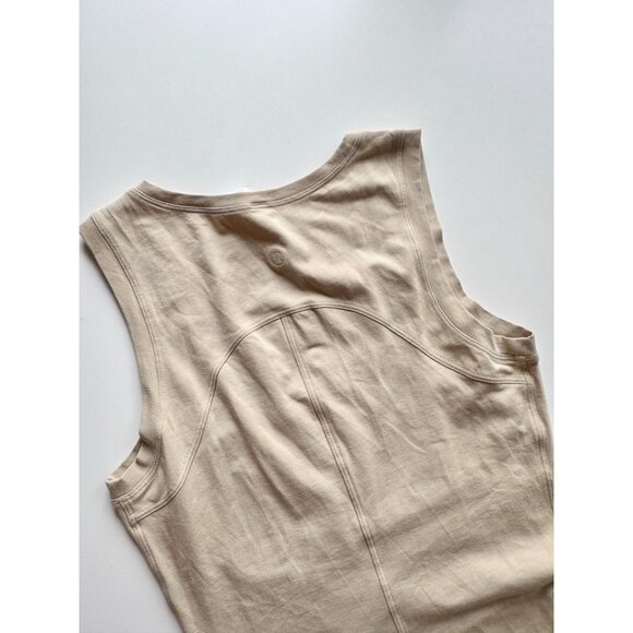 NWT LULULEMON LA Tight-To-Body Trench Beige Pima Cotton Ruched Dress, Size 4 - Picture 11 of 15